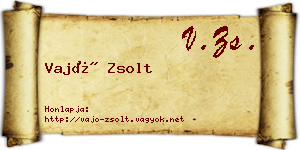 Vajó Zsolt névjegykártya